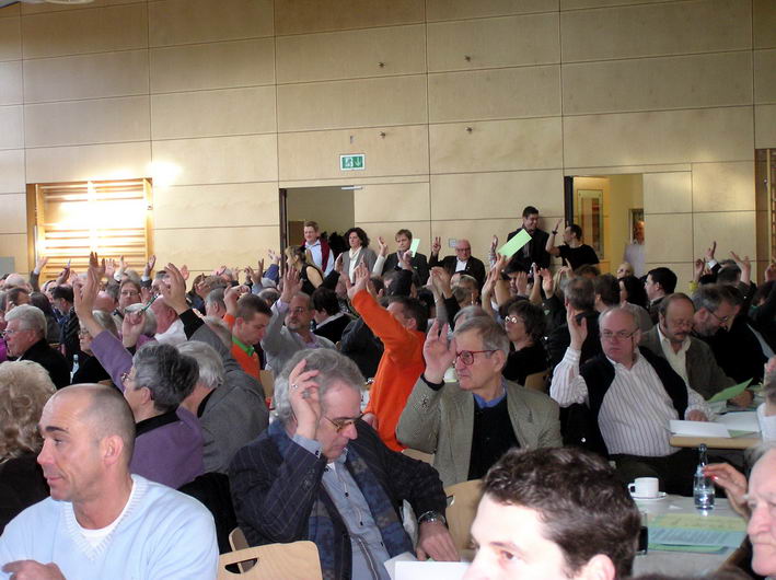 Abstimmung ber das Wahlverfahren und des Prsidiums