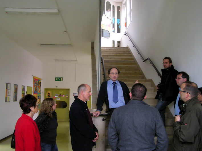 im historischen Treppenhaus des Kinderzentrums 