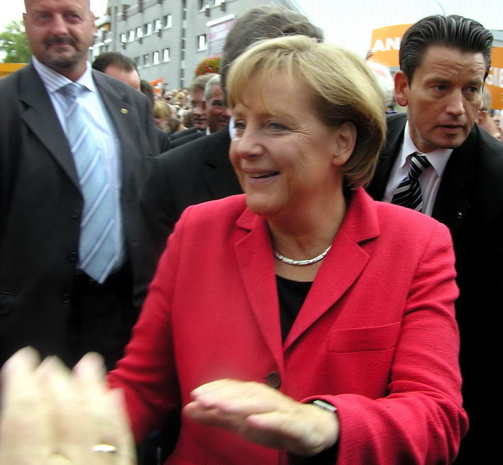 und da ist sie - Bundeskanzlerin Angela Merkel 