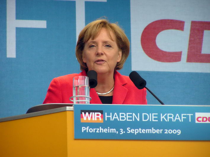 die Bundeskanzlerin bei Ihrer Ansprache